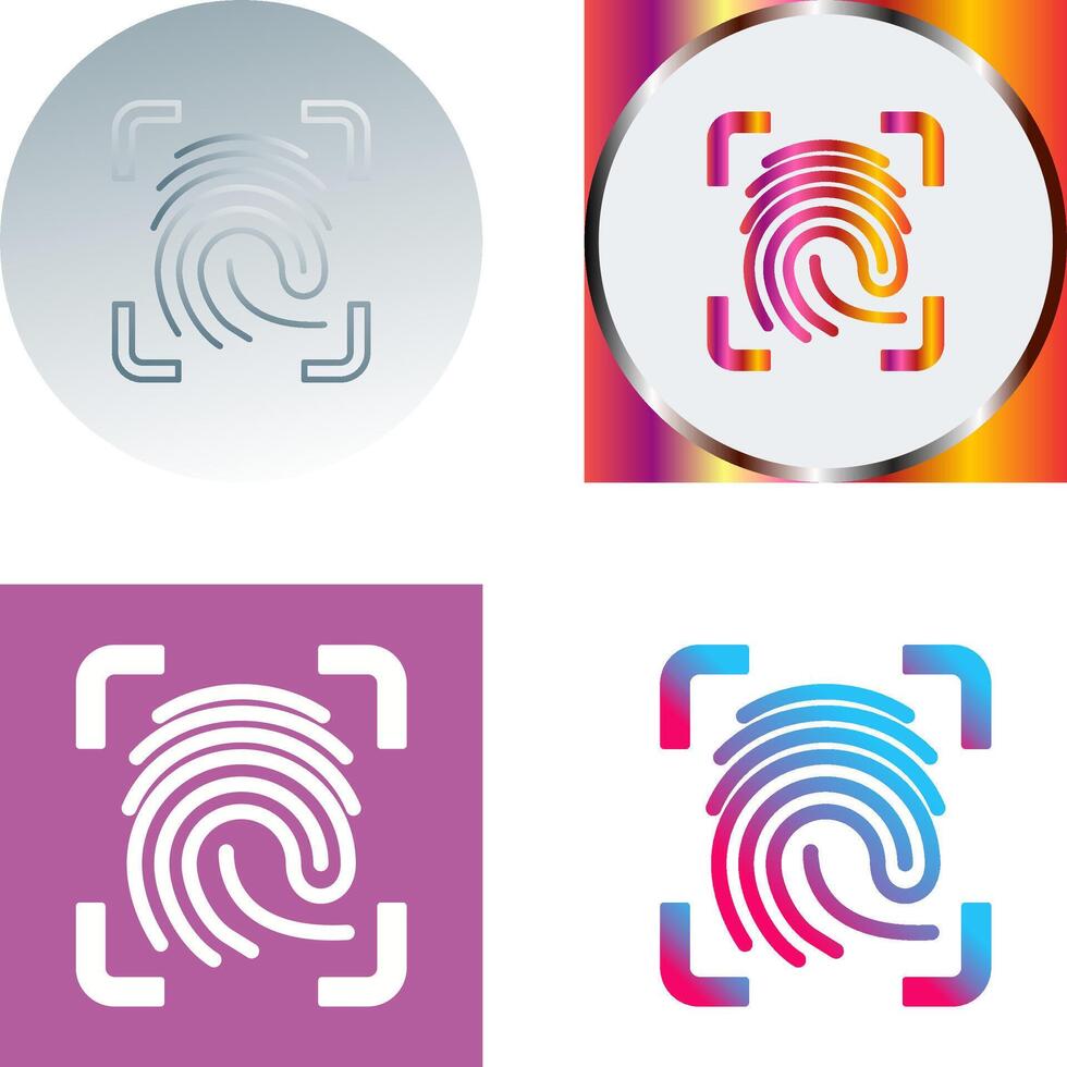 Fingerabdruck-Icon-Design vektor