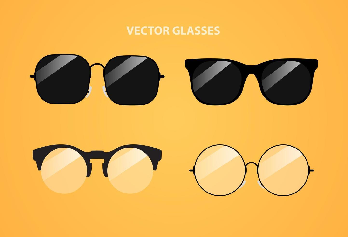set med moderna och fashionabla snygga solglasögonbanner w5155.294 h3500 vektor