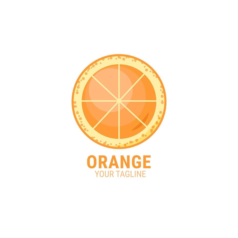 färsk orange logotyp vektorillustration. frukt dryck logotyp ikon malldesign. vektor