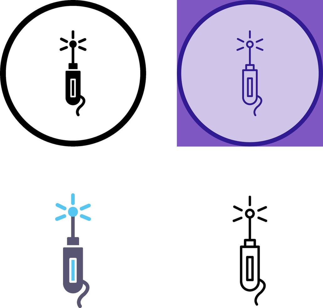 Laser-Stift-Icon-Design vektor