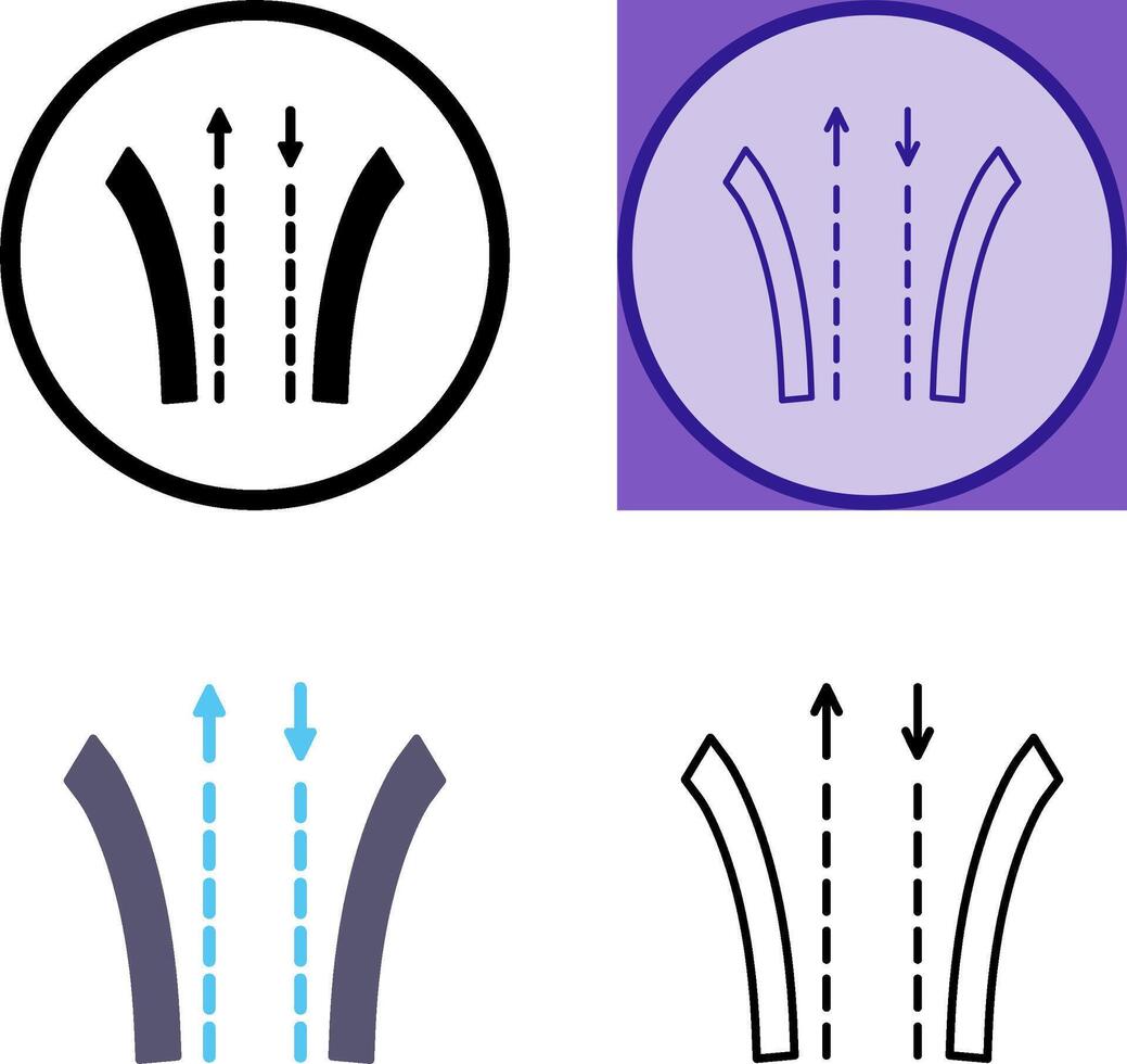 Weg Symbol Design vektor