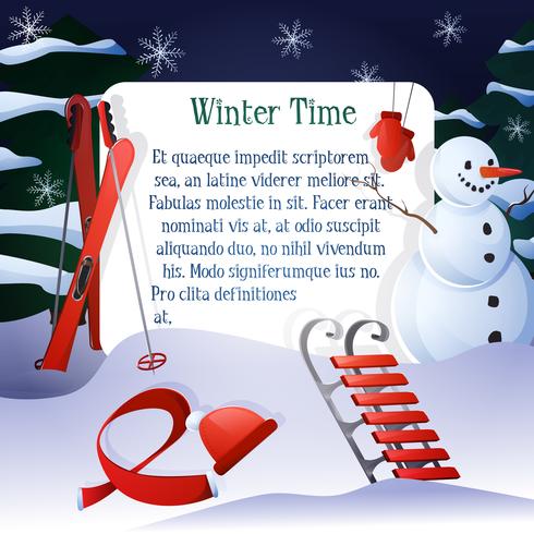 Winterzeit-Hintergrund vektor