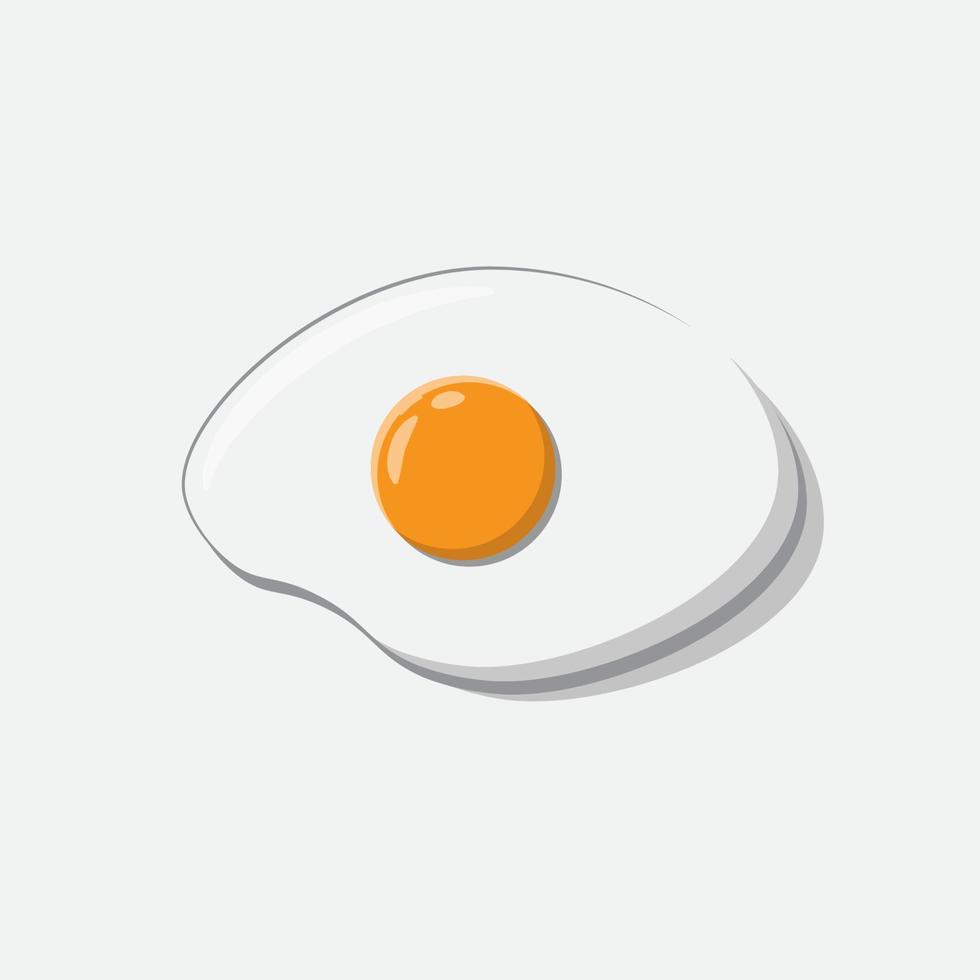 vektorillustration av stekta ägg, bra för affischdesignelement, banderoller, infografik om näring, mat, kost, hälsosam och andra vektor