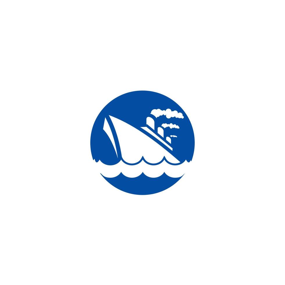 kryssningsfartyg logotyp inspirationsmall vektor