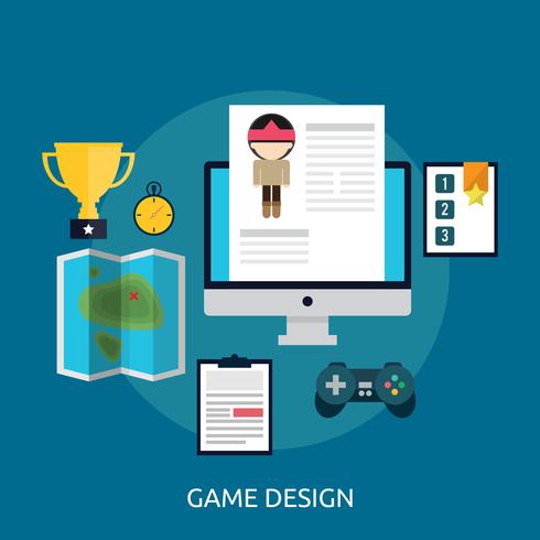 Game Design konzeptionelle Abbildung Design vektor