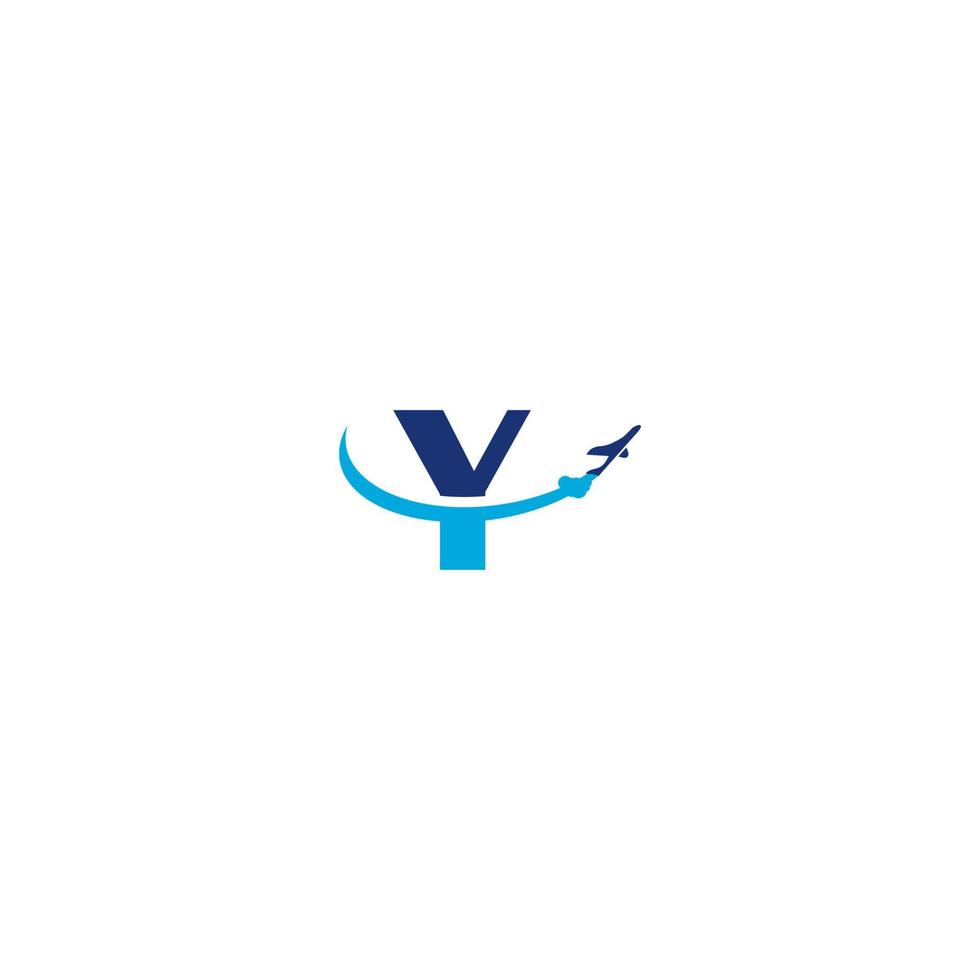 y brief pfeil flugzeug logo inspirationen vektor