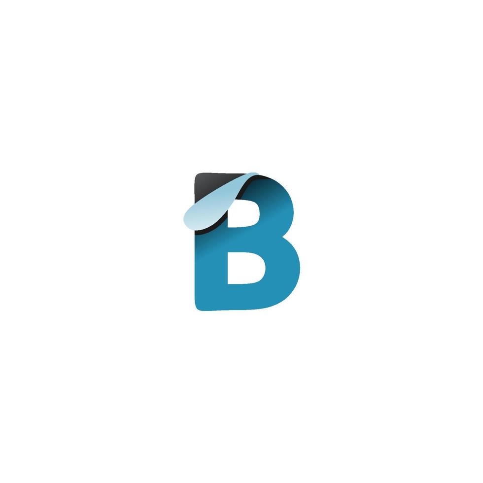 b gefalteter brief logo inspirationen vektor