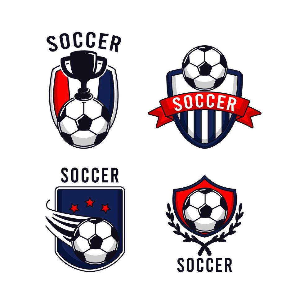 Einfache Fußball-Fußball-Logo-Design-Vorlage vektor