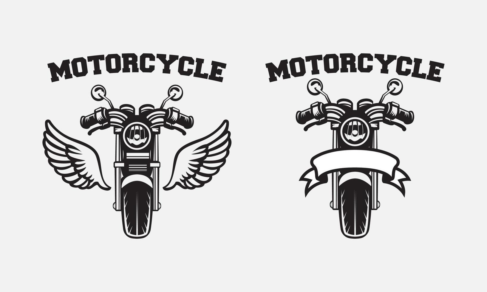 retro motorcykel badge logotyp design vektor