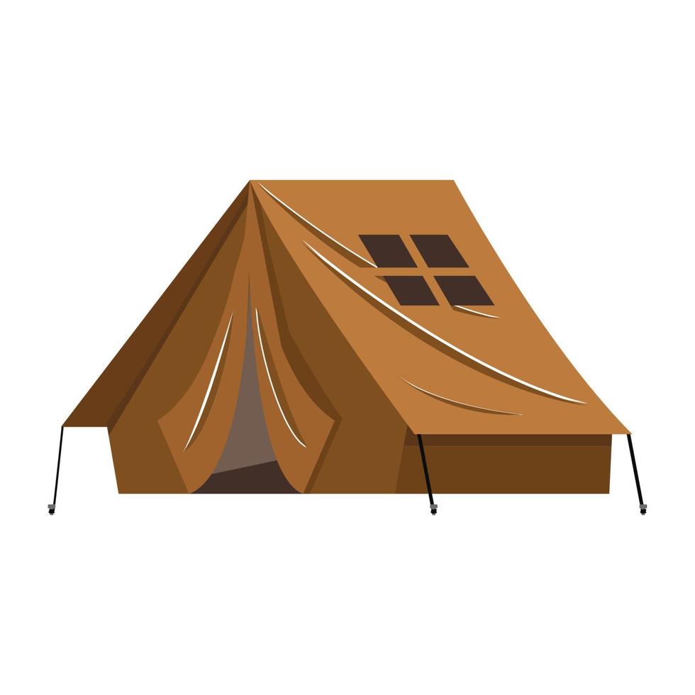 Camping Reisezelt flaches Vektorsymbol vektor