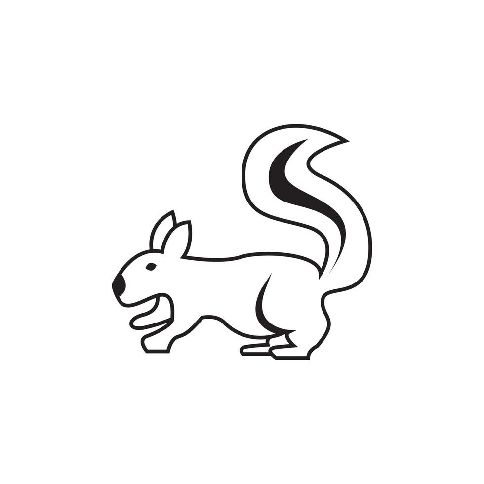 Eichhörnchen-Symbol und Symbol-Vektor-illustration vektor