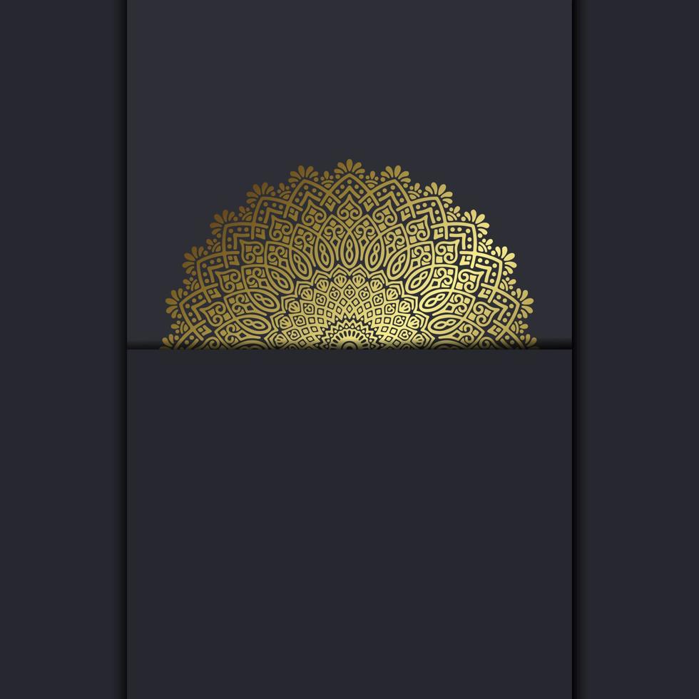 Luxus Gold Mandala verzierten Hintergrund für Hochzeitseinladung, Buchcover vektor