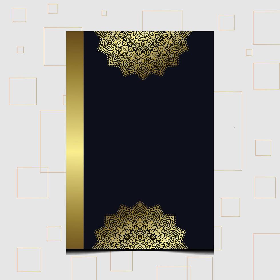 Luxus Gold Mandala verzierten Hintergrund für Hochzeitseinladung, Buchcover vektor