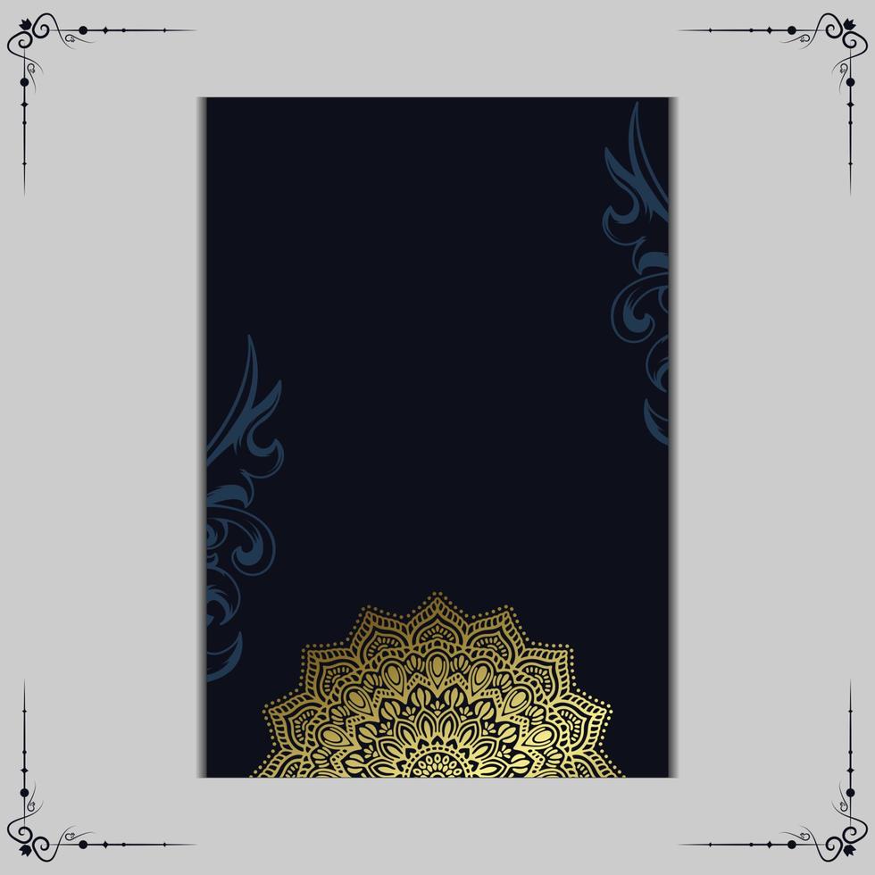 Luxus Gold Mandala verzierten Hintergrund für Hochzeitseinladung, Buchcover vektor