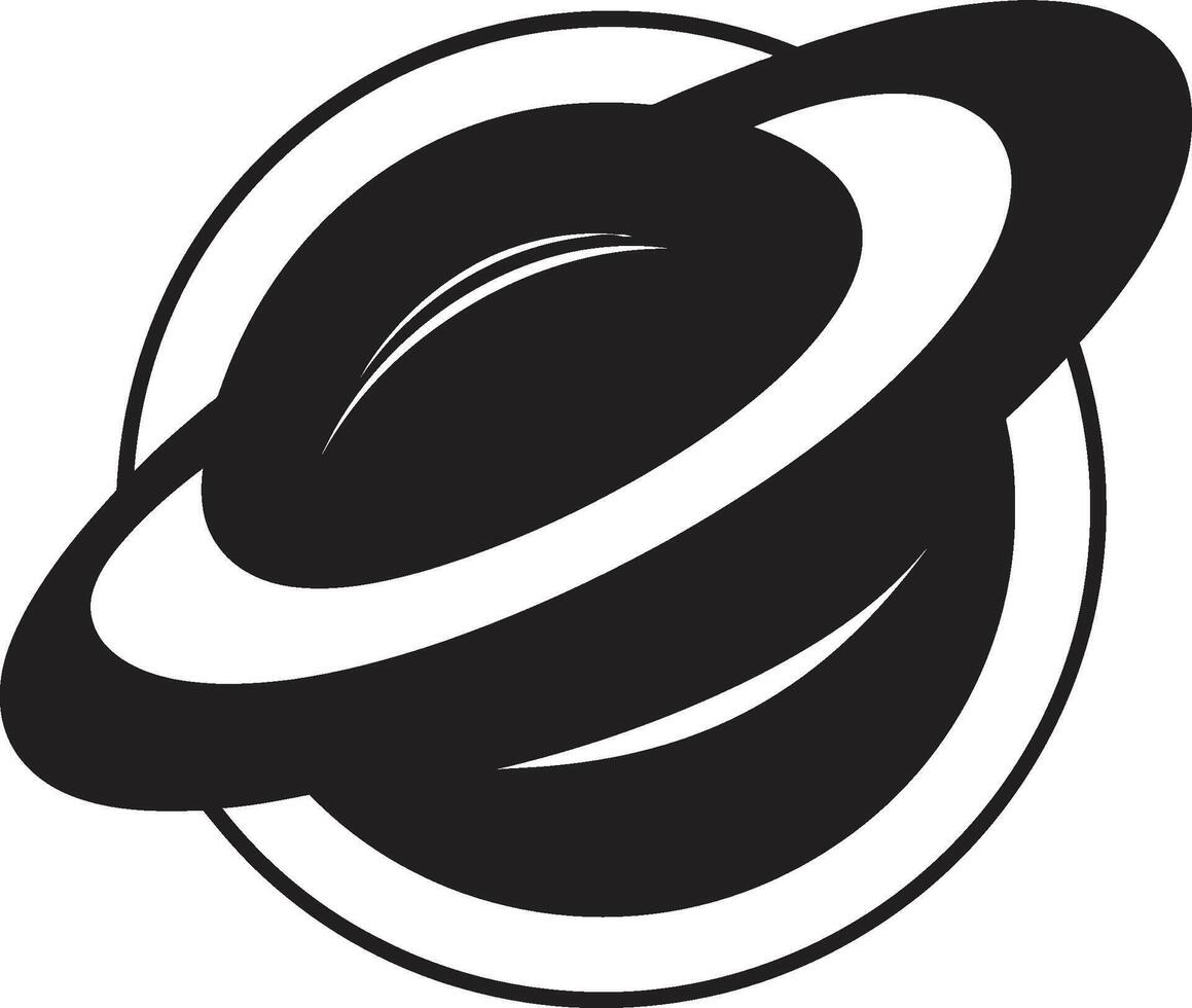 stellar Globus Planet Symbol unendlich Kosmos Logo Design vektor