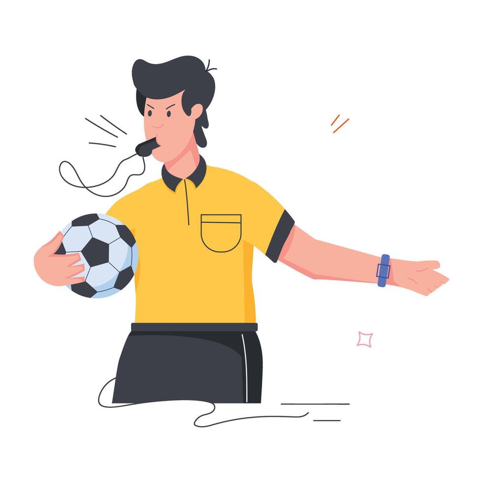 fotboll idrottare platt illustrationer vektor