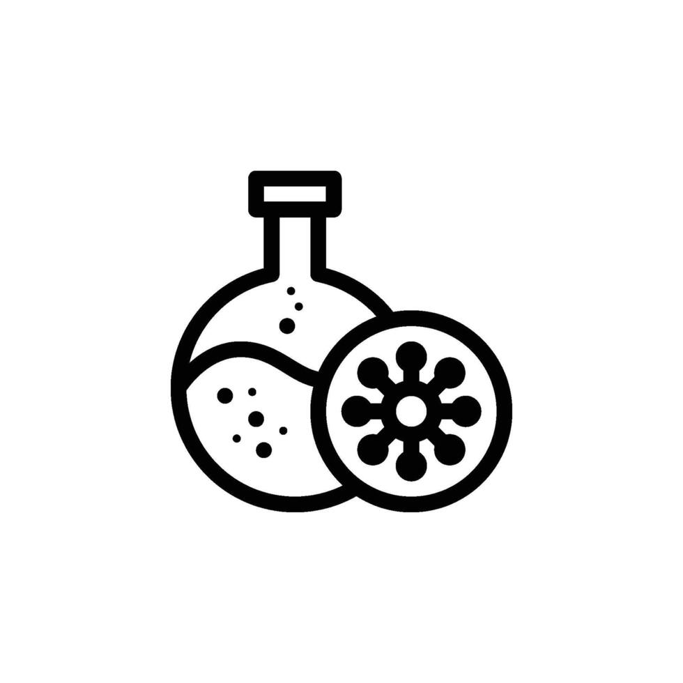 ikon illustration av bakteriell diagnos, representerar de Identifiering och analys av mikrobiell infektioner vektor