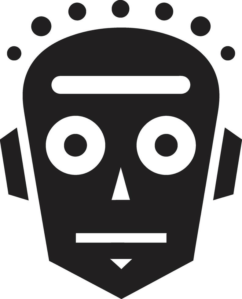 liebenswert ai Assistent winzig Roboter Emblem wunderlich Technik Kumpel zierlich Chatbot Symbol vektor