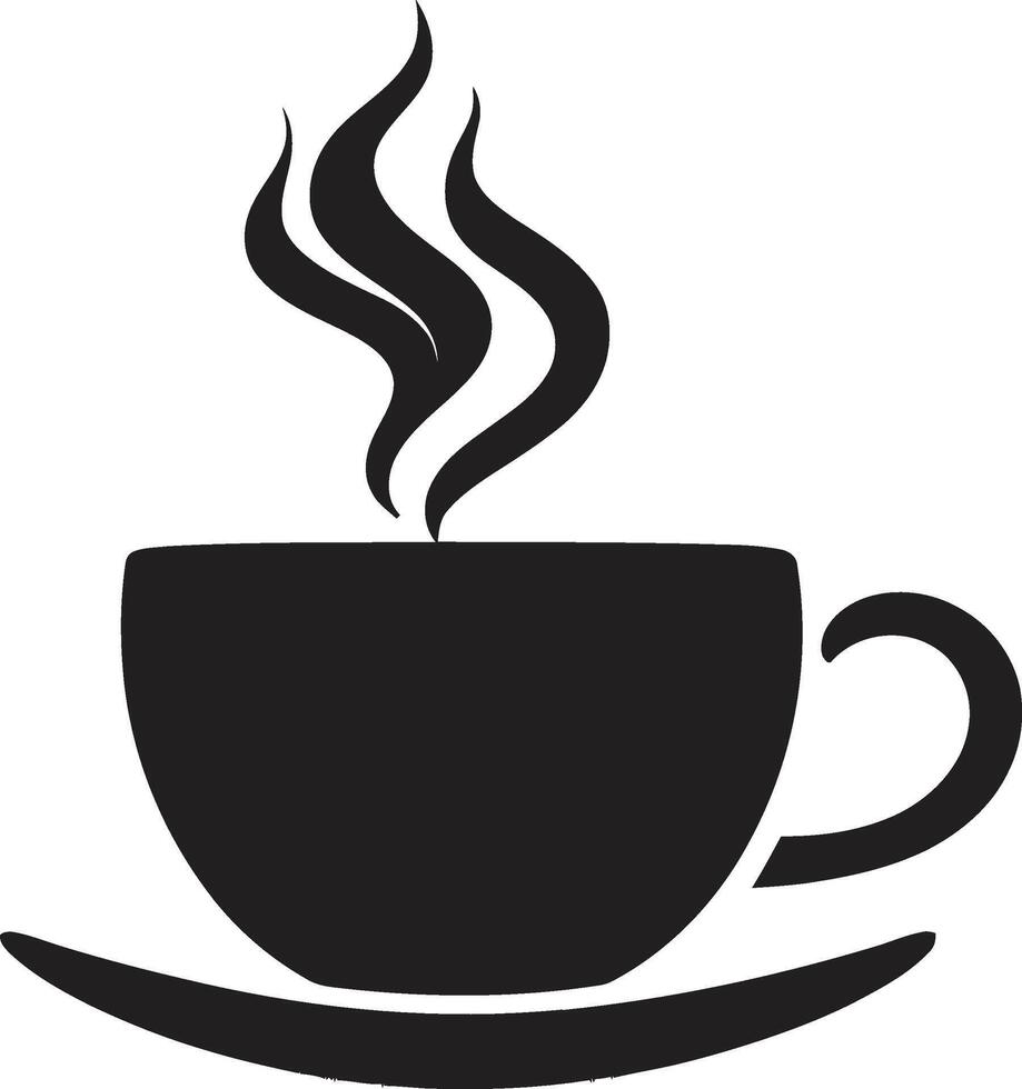 künstlerisch Aroma Freude schwarz Kaffee Tasse genießen Einfachheit Eleganz Kaffee Tasse schwarz vektor