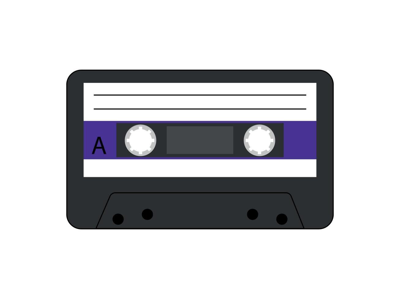 retro Musik- Kassetten im das Stil von das 90er Jahre und 2000er. Musical Treffer von das 90er. Kassette Band Symbol gezeichnet. Illustration vektor