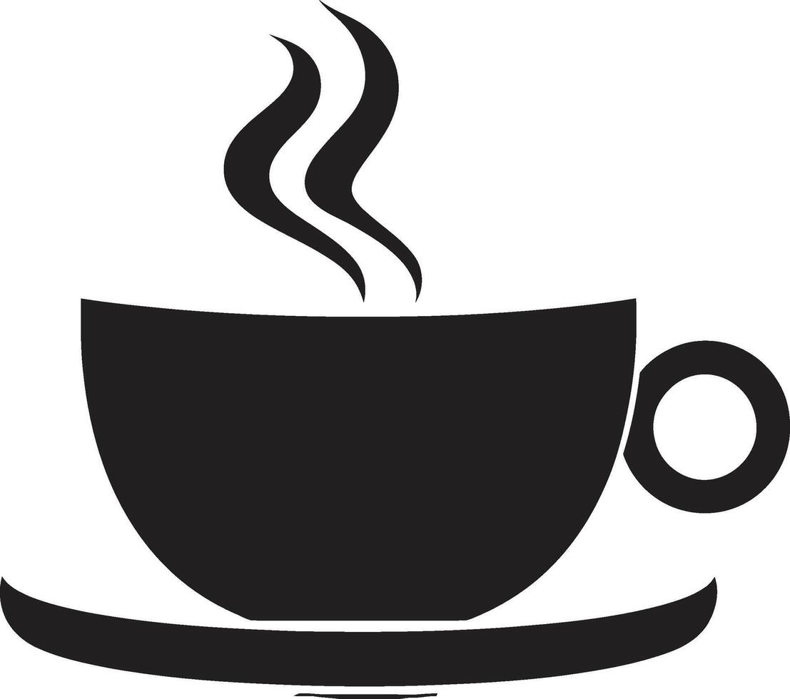 elegant Espresso Emblem schwarz von Kaffee Tasse Becher Meisterschaft schwarz von Kaffee Tasse vektor