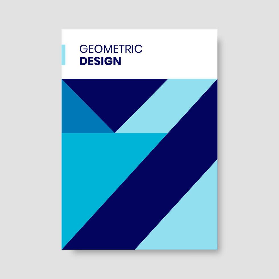 minimalistisch Blau Abdeckungen im geometrisch Stil. modisch abstrakt Form. Illustration vektor