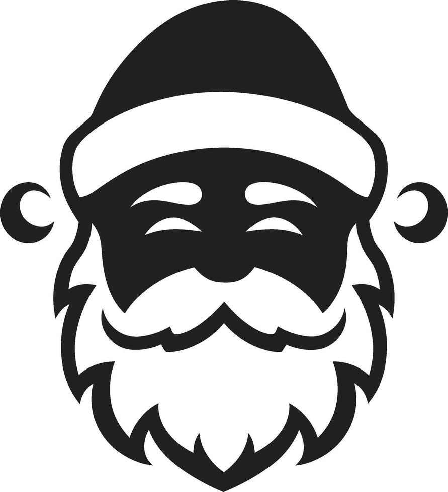 Polar- claus Kühle schwarz Santa cool Weihnachten Santa im schwarz vektor