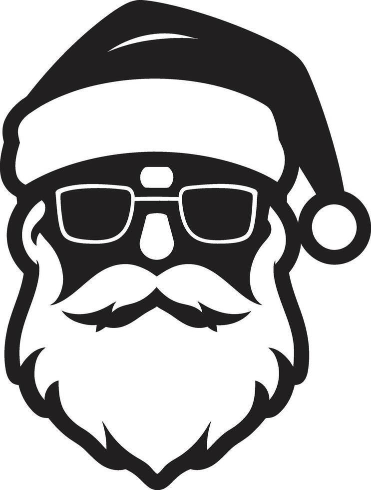 cool Weihnachten schwarz Santa vereist aus Santa Beschwerde cool schwarz vektor