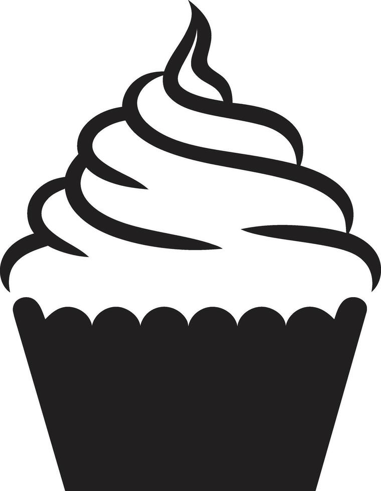 gebacken Perfektion schwarz Cupcake göttlich Süßwaren Cupcake schwarz vektor