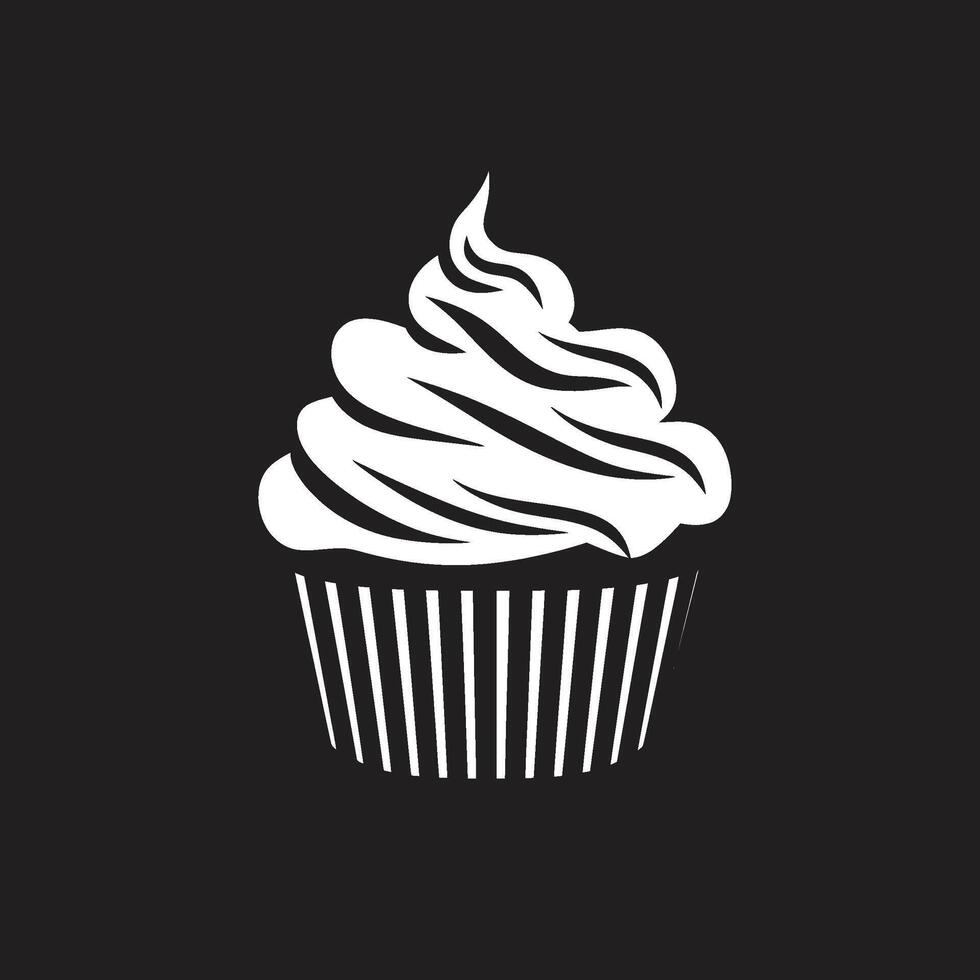 dekadent Freude Cupcake schwarz Zucker eilen Eleganz schwarz Cupcake vektor