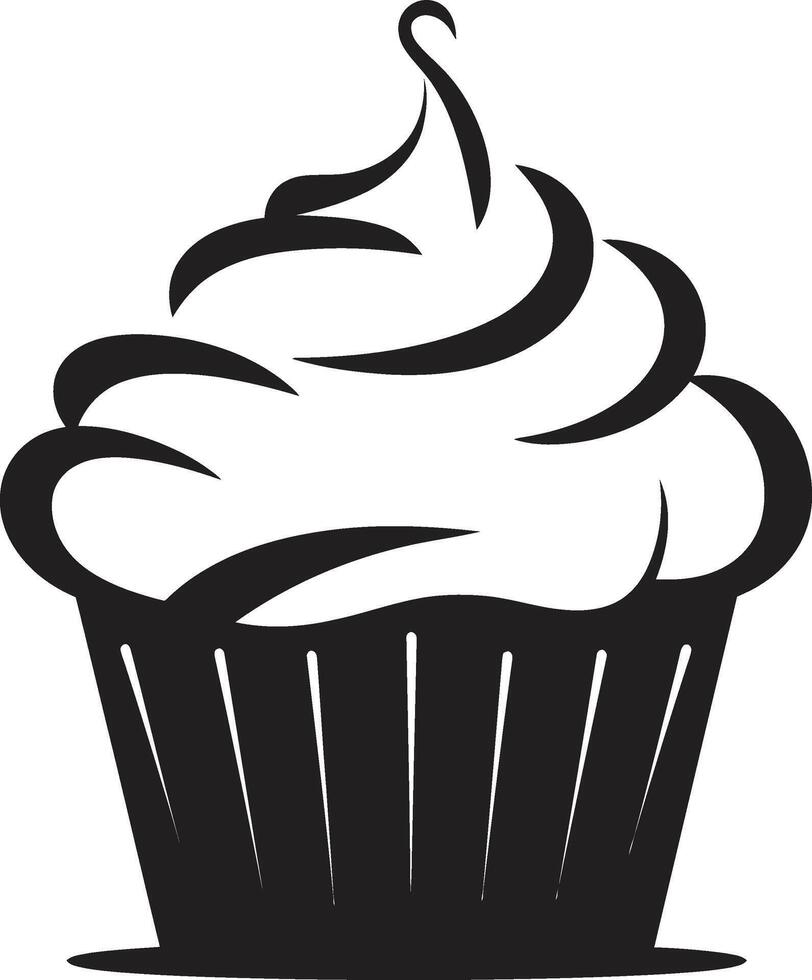 lecker Leckereien schwarz Cupcake gebacken Perfektion Cupcake schwarz vektor