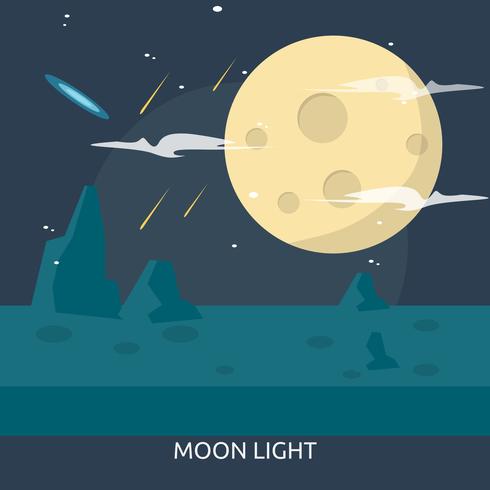 Moon Light Konceptuell illustration Design vektor