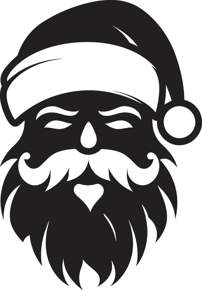 Polar- claus Beschwerde schwarz cool Santa cool Weihnachten ic cool schwarz Santa vektor