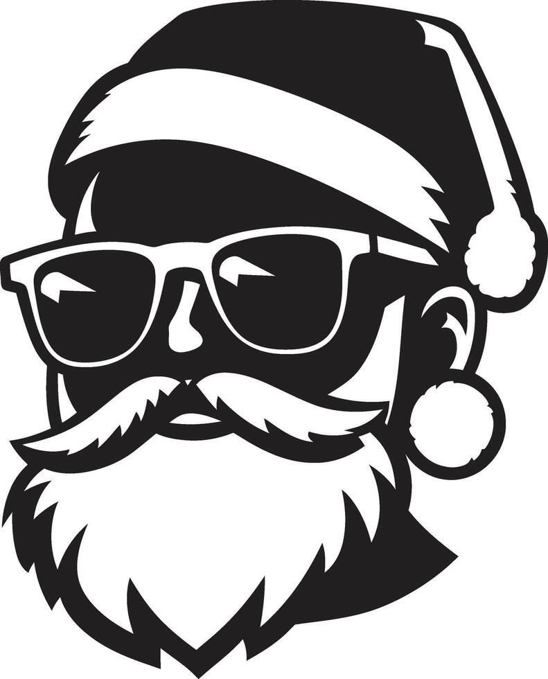 cool Weihnachten schwarz Santa vereist aus Santa Beschwerde cool schwarz vektor