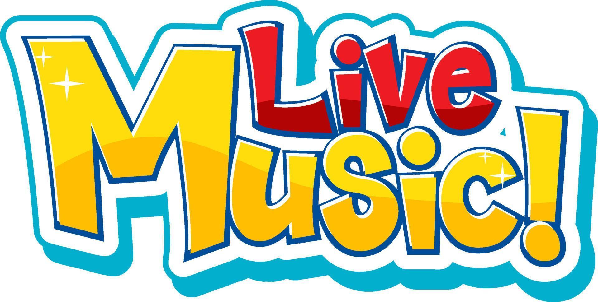 logotypdesign för levande musik vektor