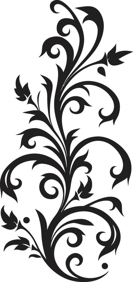 aufwendig Klassiker Filigran Emblem handwerklich Schönheit schwarz vektor
