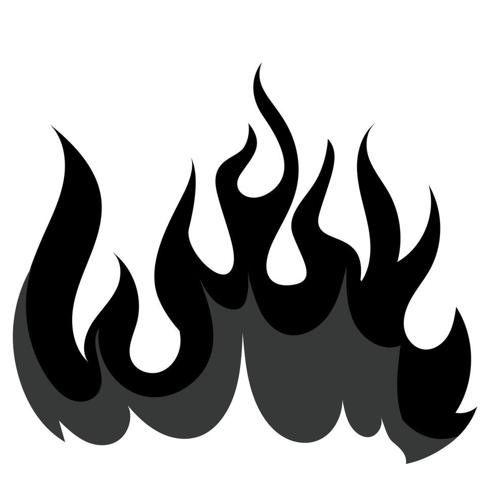 Flamme Feuer Rand Rahmen Silhouette Vorlage einstellen Illustration Clip Art vektor
