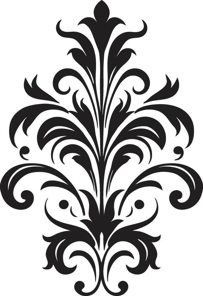 elegant Kunst schwarz viktorianisch Eleganz Filigran Emblem vektor