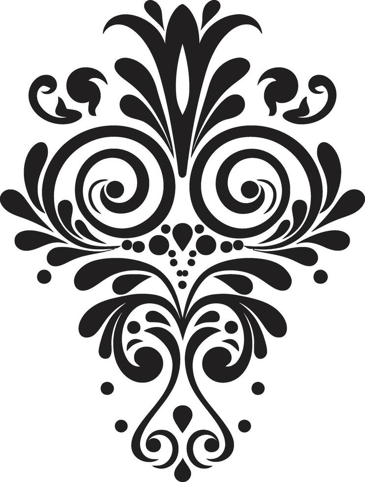 exquisit Muster dekorativ elegant Wesen schwarz vektor