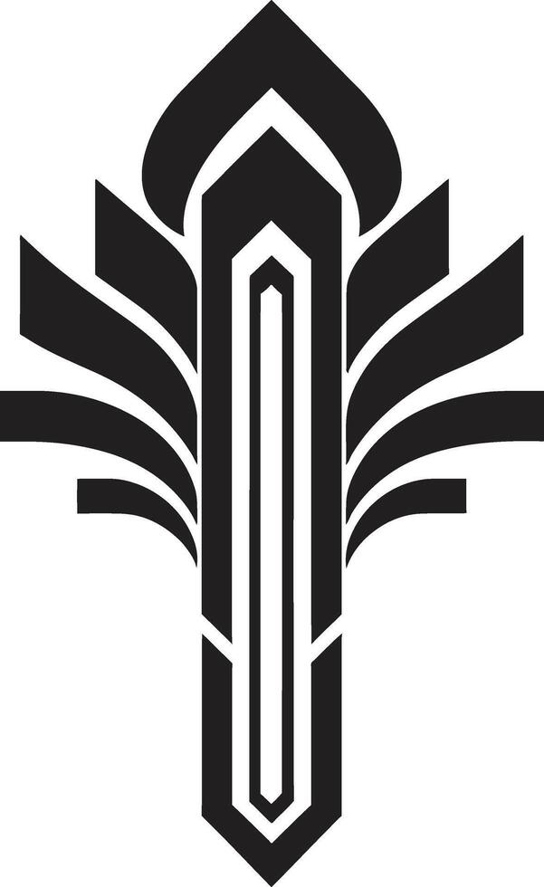 geometrisk deco dagdröm logotyp design konst deco symmetri geometrisk emblem ikon vektor