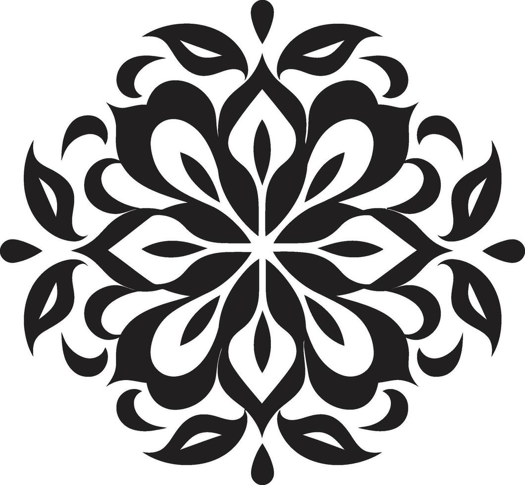 künstlerisch Feinheiten Element zeitlos Eleganz schwarz Ornament Emblem vektor