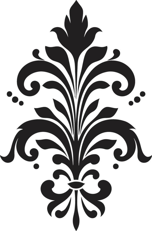 elegant Symmetrie dekorativ aufwendig Wendungen schwarz Element vektor