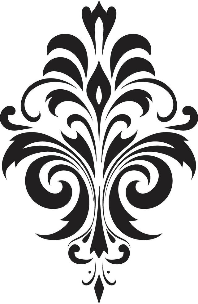eleganta elegans dekorativ chic scrollwork svart emblem vektor