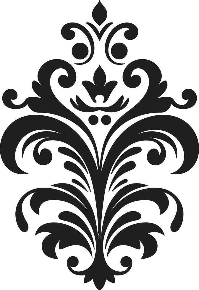 kompliziert Stil schwarz minimalistisch Eleganz Ornament vektor