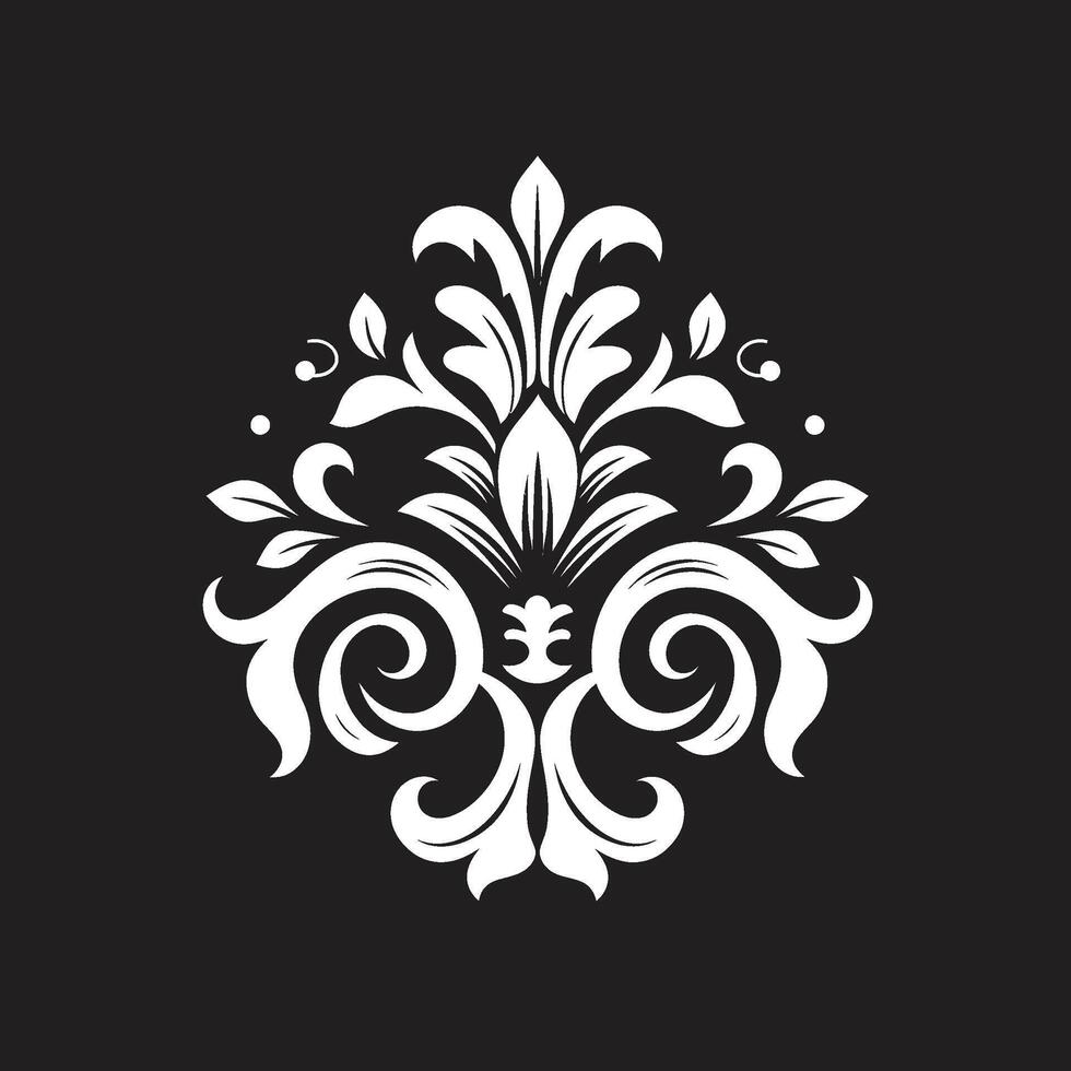 Filigran Eleganz Jahrgang Emblem Emblem Antiquität Detaillierung schwarz Filigran vektor