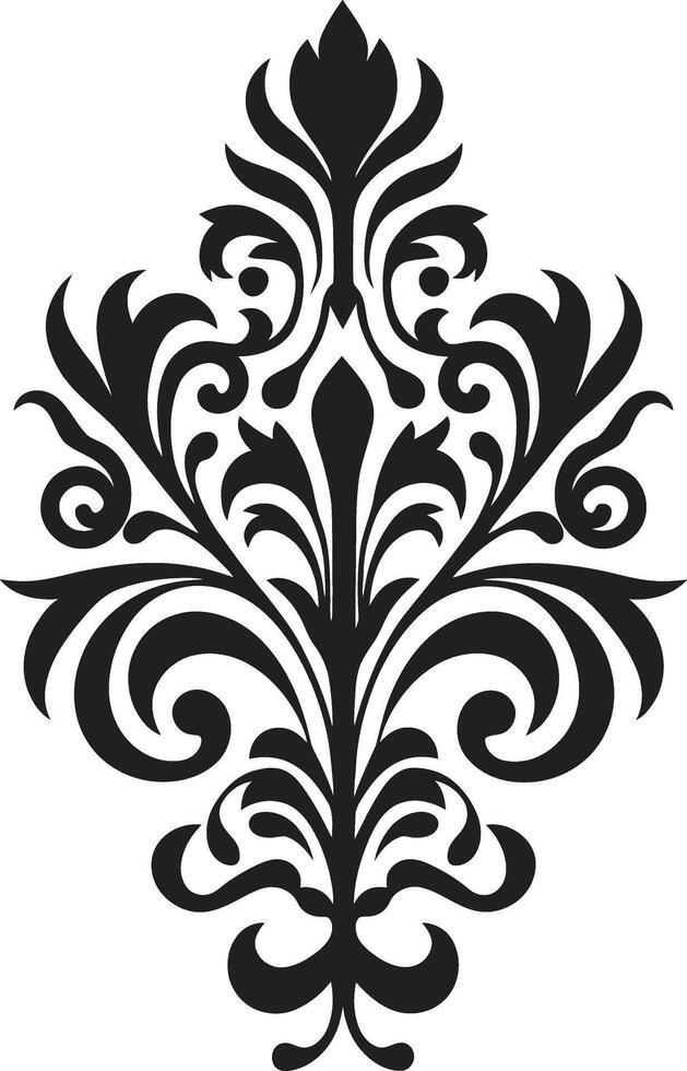 Barock Pracht schwarz Filigran luxuriös Radierungen Jahrgang Emblem vektor