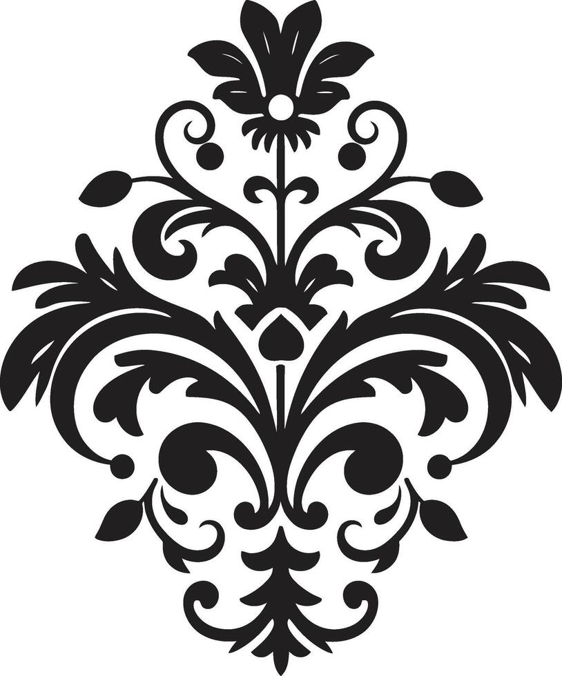 zart Handwerkskunst schwarz elegant Echos Jahrgang Filigran Emblem vektor