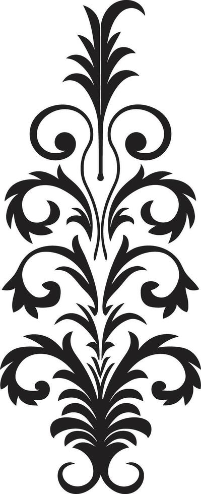 viktorianisch Wesen Jahrgang Filigran Emblem kompliziert Schönheit schwarz Emblem vektor