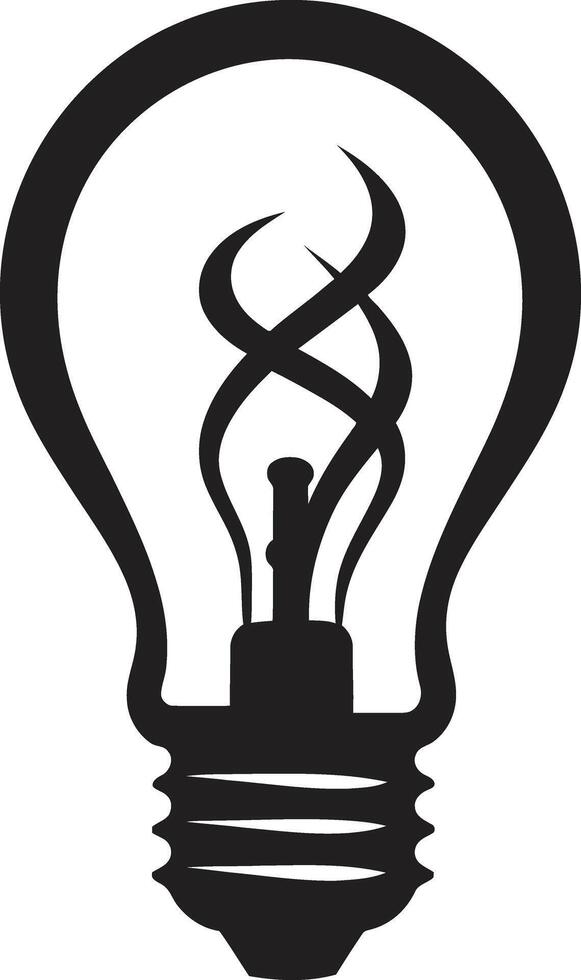 elegant luminescens svart Glödlampa symbolism konstnärlig belysning svart Glödlampa symbol vektor