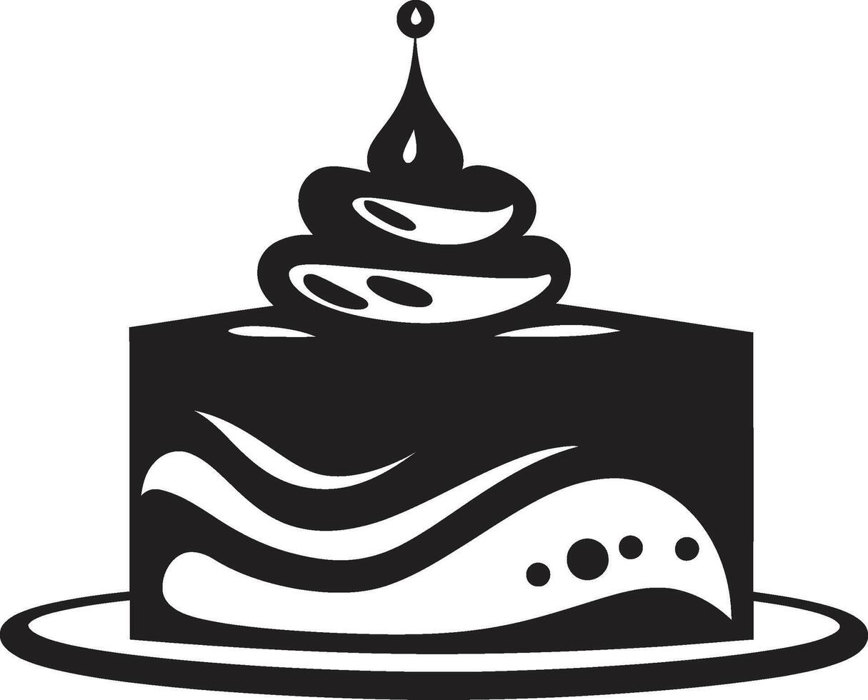 schwarz Kuchen Geschmack raffiniert elegant Versuchung schwarz Kuchen ic Kunst vektor